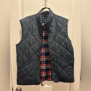 J. Crew Men's Navy Quilted Vest